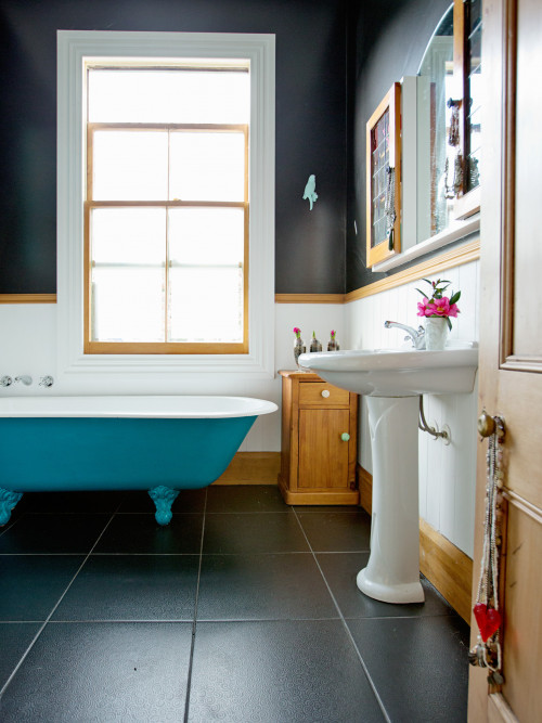 bathroom inspiration, decorating bathrooms, bathroom ideas, free standing tub ideas, claw foot bath, Resene