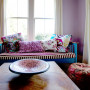 purple living room, living room inspiration, decorating with purple, white trims, decorating, Resene