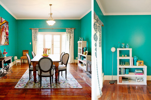 dining room inspiration, dining room ideas, green dining room, colourful dining, Resene