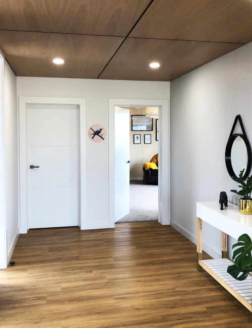 White grey hallway