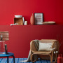 red living room, red walls, decorating with red, decorating, red home, red a blue decor, Resene 