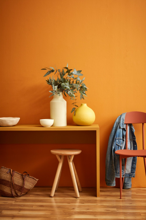orange dining room, orange room, orange decorating ideas, decorating with orange, dining room inspo, Resene