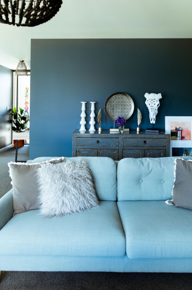 Goodbye white, hello colour: A daring blue/green and a dusky black transform this Oamaru home into a moody retreat