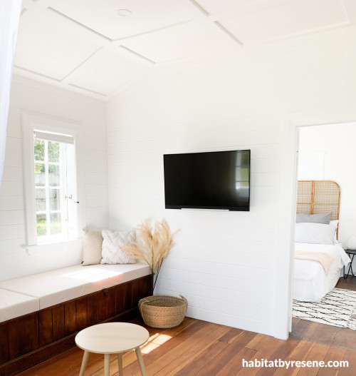 living room inspiration, white living room, white home, white interior design, decorating with white, Resene 