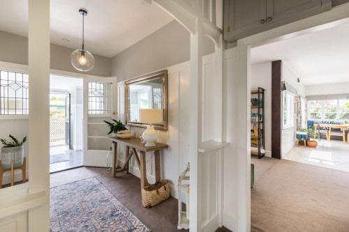 entryway inspiration, white entryway, entranceway, clean entranceway, foyer inspiration, Resene