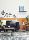 Two Toned Interior, Orange Room, Home Mural, Creative Interiors