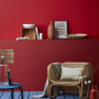 Red Room, Two Toned Interior, Stencilled Floor, Blue Floor