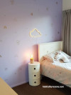 Kids Bedroom, Unicorn, Purple Paint, Purple Bedroom, metallic gold decals, Resene