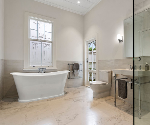 Resene Quarter White Pointer bathroom