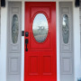 Red front door Resene Poppy