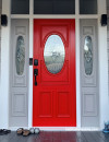 Red front door Resene Poppy