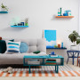 living room inspiration, grey living room, grey and blue, blue decor, decorating, Resene 