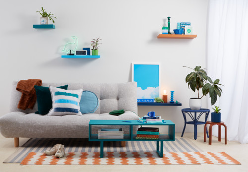 living room inspiration, grey living room, grey and blue, blue decor, decorating, Resene
