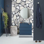 Terrazzo Bathroom, Bathroom Feature Wall, Blue and Grey Interiors