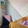 Nursery Inspo, kids room, girls bedroom, pink and grey, resene, polka dot feature wall
