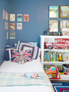 kids bedroom blue wall