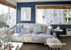 Resene Navigate living room blue wall