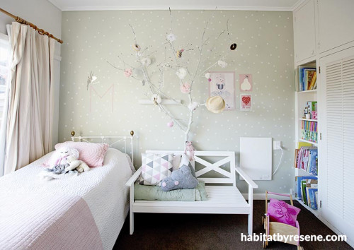 soft green kids bedroom