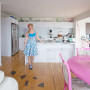 open plan living, living inspiration, white interiors, pink decor, decorating with pink, Resene 