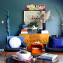 Blue lounge, lounge inspiration, decorating with blue, blue paint, decorating, Resene
