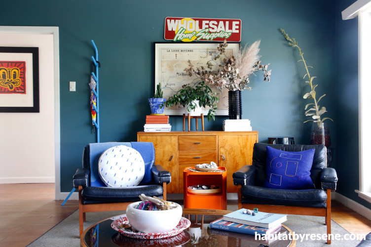 Blue lounge, lounge inspiration, decorating with blue, blue paint, decorating, Resene