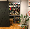 Pantry, Mural, Black and White, Kitchen Renovation, Monochromatic, Barn Door, Resene