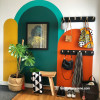 Colour blocking, Entranceway, Resene Paint, Mural, Gem Tones