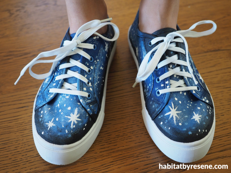 These DIY galaxy shoes are out of this world | Habitat by Resene