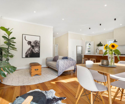Neutral contemporary living room
