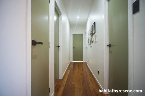 hallway green doors