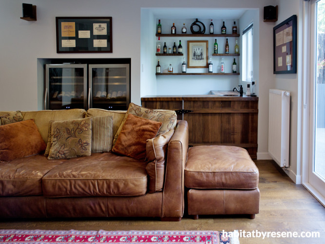 living room inspiration, brown leather sofa, sofa inspiration, warm living room, neutral living room, Resene 