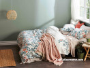 Green Interiors, Floral Interiors, Spring Bedding, Spring Interiors