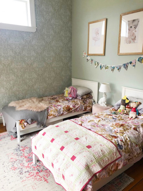 pastel green kids bedroom