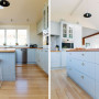 blue kitchen, kitchen renovations, decorating with blue, new kitchen, Resene