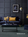 dark blue living room