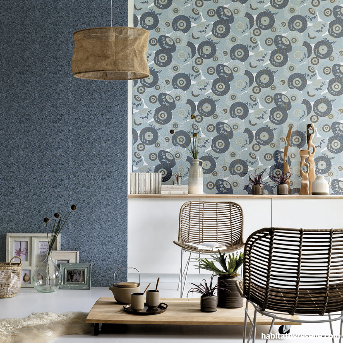Hero blue with these dreamy wallpaper designs | Habitat by Resene