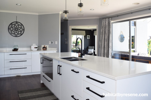 Modern Kitchen, Renovated Kitchen, Monochrome Kitchen, Grey and White