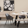 modern dining, nood, contemporary dining, black and white dining, resene biscotti