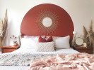 Terracotta Bedroom, Bedroom Feature Wall, Painted Headboard